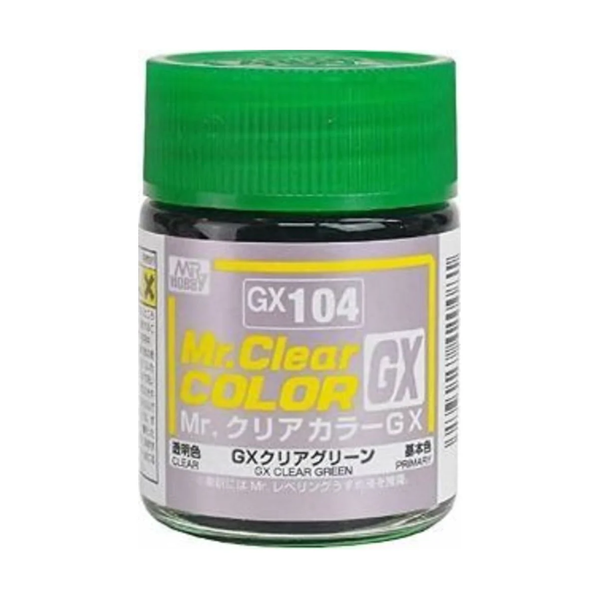 Mr Hobby -Gunze Mr. Clear Color GX (18 ml) Clear Green - Mr Hobby -...