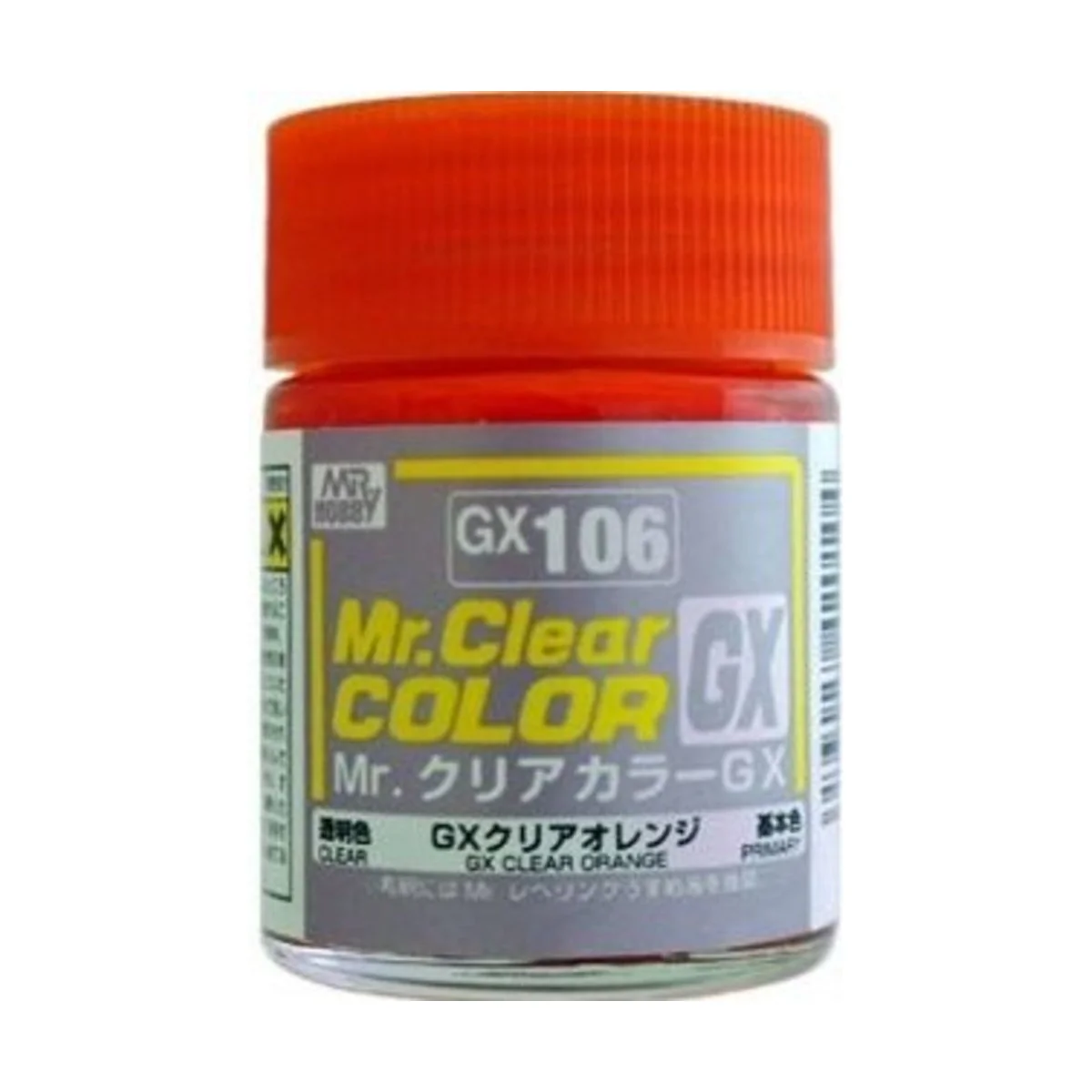 Mr Hobby -Gunze Mr. Clear Color GX (18 ml) Clear Orange - Mr Hobby ...