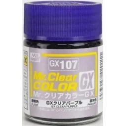 Mr Hobby -Gunze Mr. Clear Color GX (18 ml) Clear Purple - Mr Hobby ...