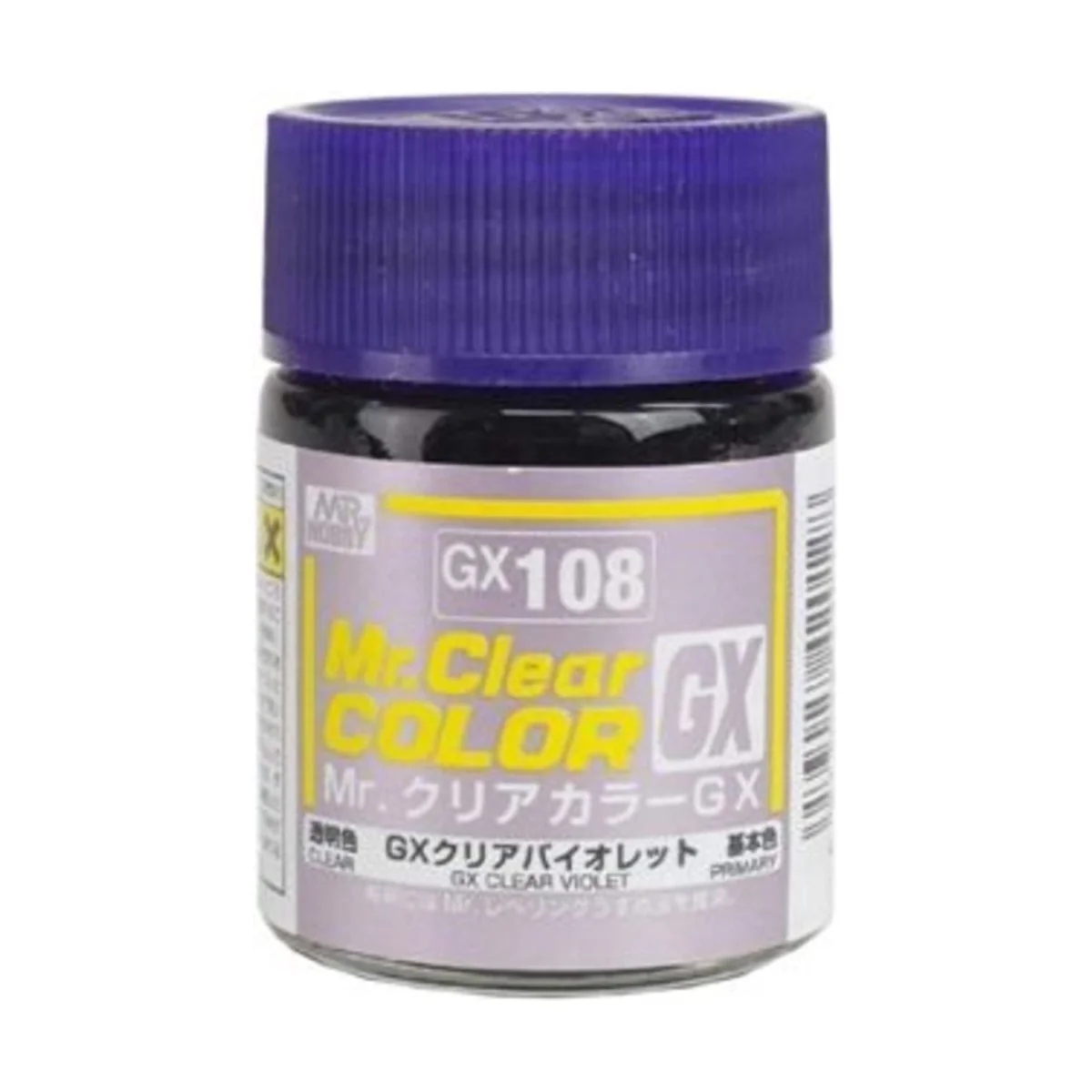 Mr Hobby -Gunze Mr. Clear Color GX (18 ml) Clear Violet - Mr Hobby ...