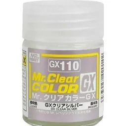 Mr Hobby -Gunze Mr. Clear Color GX (18 ml) Clear Silver - Mr Hobby ...
