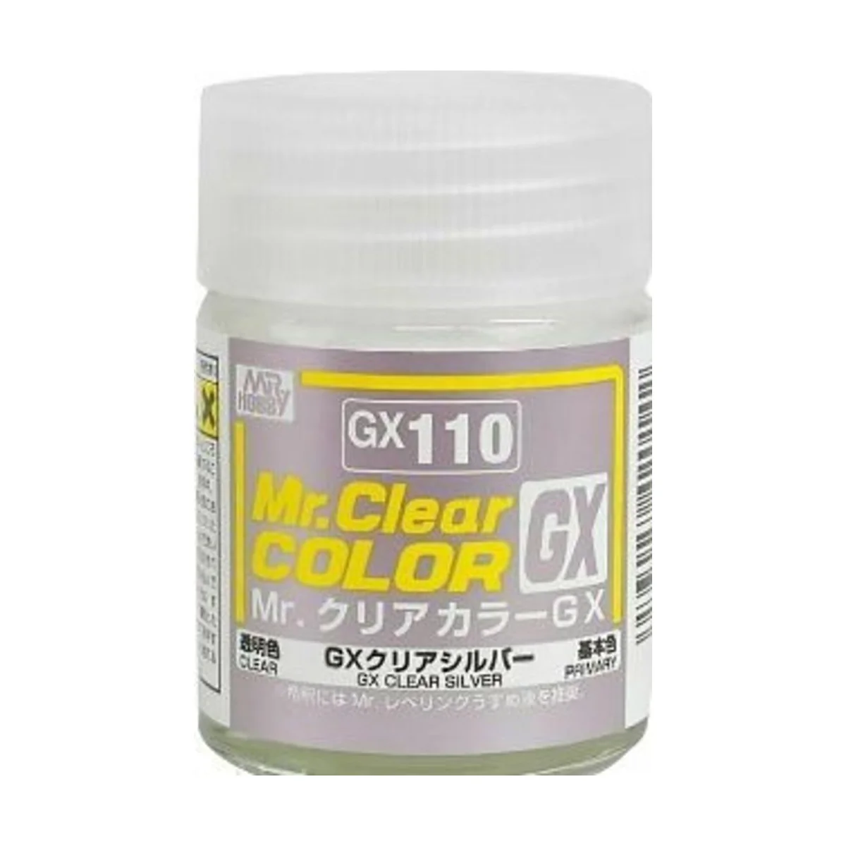 Mr Hobby -Gunze Mr. Clear Color GX (18 ml) Clear Silver - Mr Hobby ...