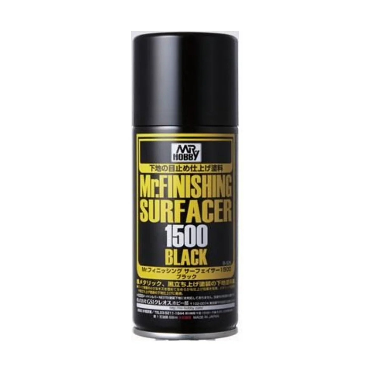 Mr Hobby -Gunze Mr. Finishing Surfacer Acer 1500 Black (170 ml) - M...