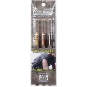 Mr Hobby -Gunze Mr. Weathering Liner MUD Color Set - Mr Hobby - Gun...