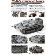 Mr Hobby -Gunze Mr. Weathering Liner MUD Color Set - Mr Hobby - Gun...