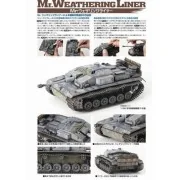 Mr Hobby -Gunze Mr. Weathering Liner SNOW Color Set - Mr Hobby - Gu...