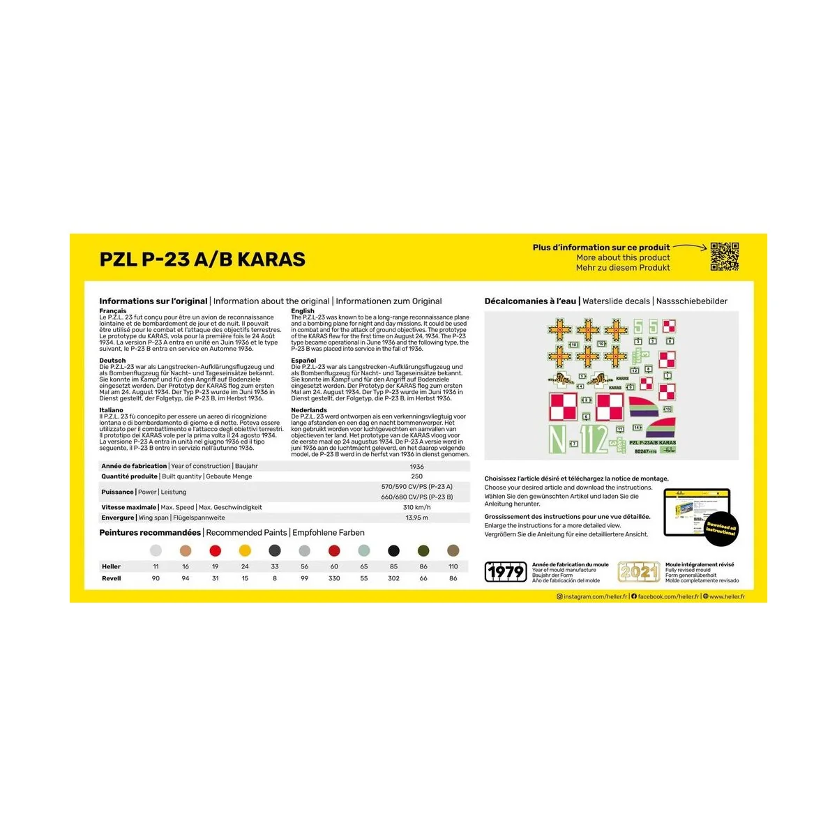 STARTER KIT PZL 23 Karas - Heller 56247