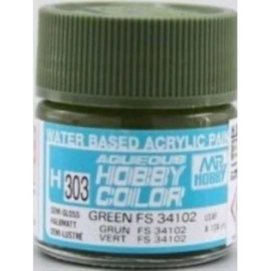 Mr Hobby -Gunze Aqueous Hobby Colors (10 ml) Green FS 34102 - Mr Ho...