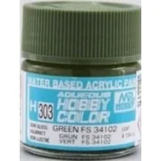 Mr Hobby -Gunze Aqueous Hobby Colors (10 ml) Green FS 34102 - Mr Ho...