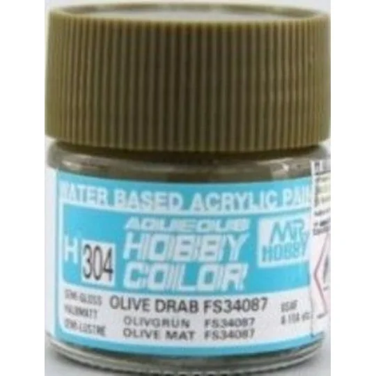 Mr Hobby -Gunze Aqueous Hobby Colors (10 ml) Olive Drab FS 34067 - ...