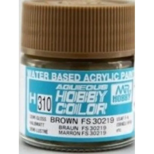 Mr Hobby -Gunze Aqueous Hobby Colors (10 ml) Brown FS 30219 - Mr Ho...