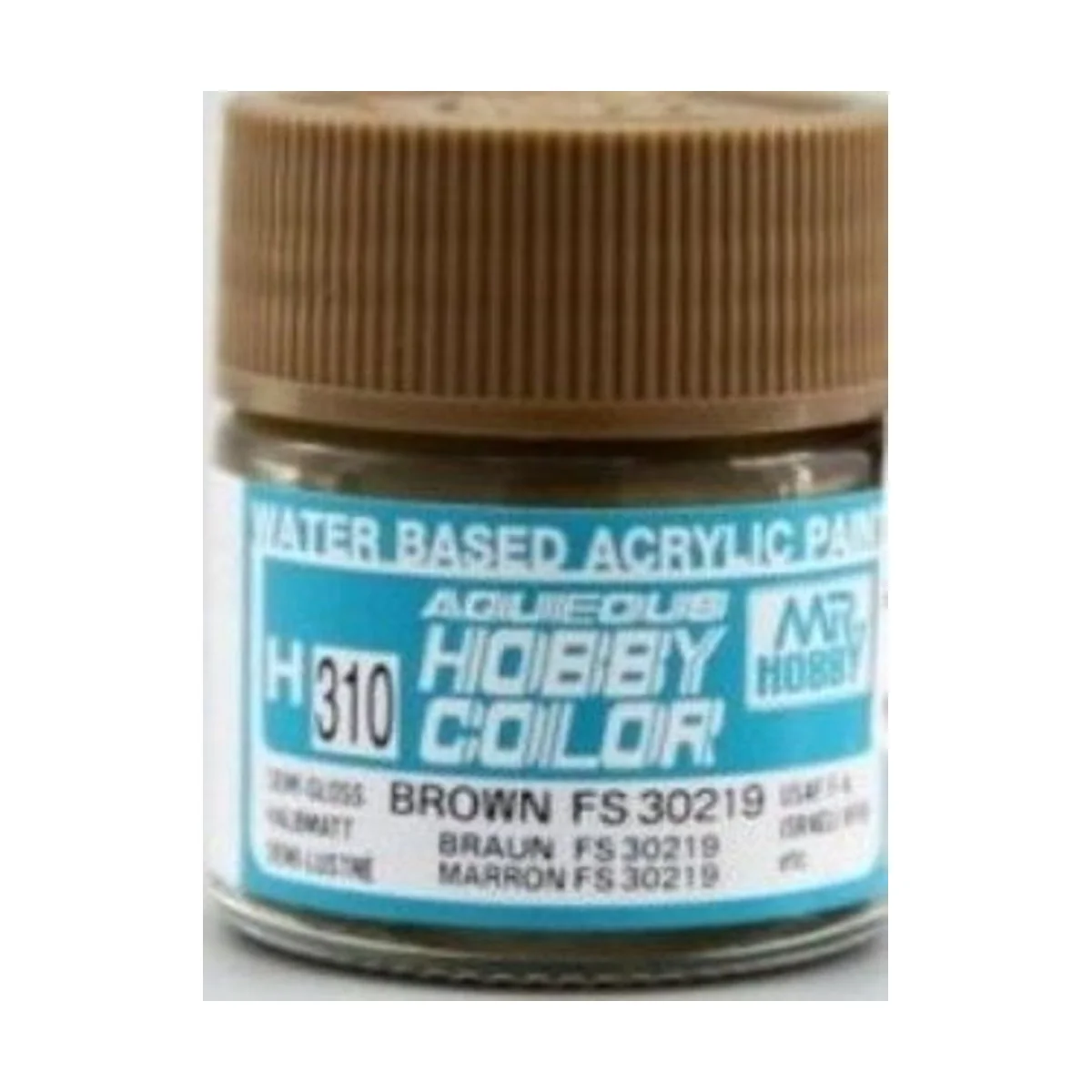 Mr Hobby -Gunze Aqueous Hobby Colors (10 ml) Brown FS 30219 - Mr Ho...