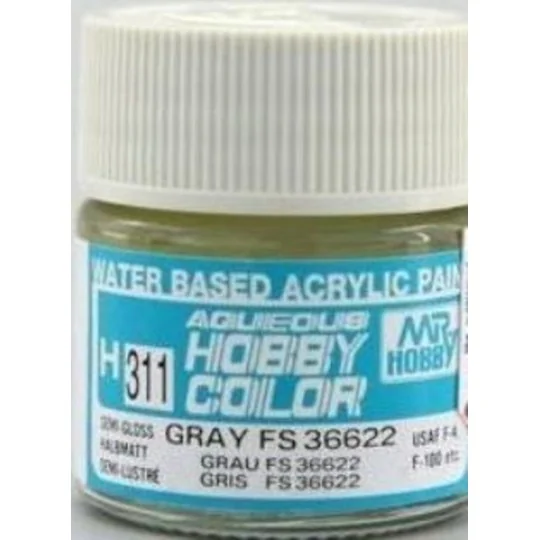 Mr Hobby -Gunze Aqueous Hobby Colors (10 ml) Gray FS 36622 - Mr Hob...