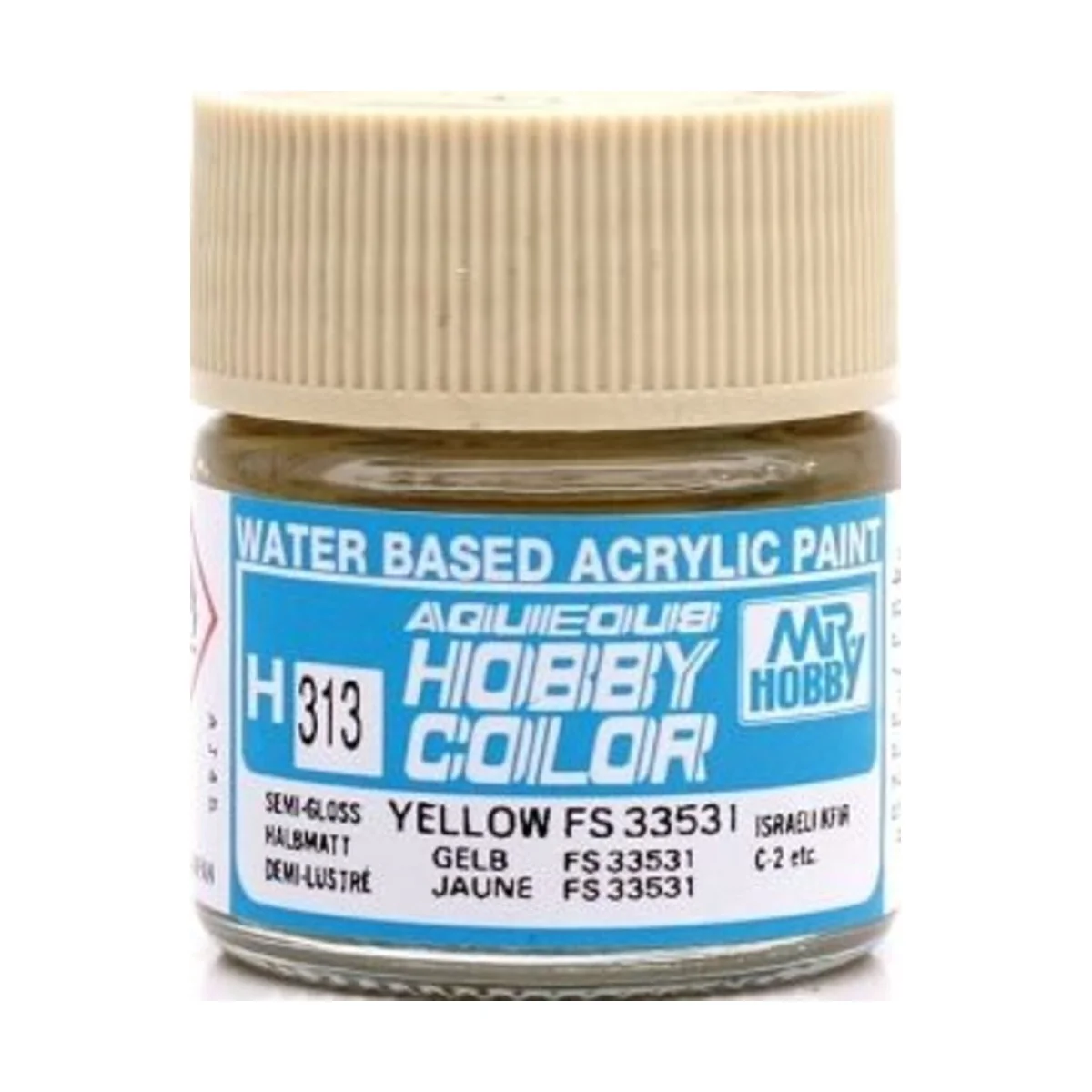 Mr Hobby -Gunze Aqueous Hobby Colors (10 ml) Yellow FS 33531 - Mr H...