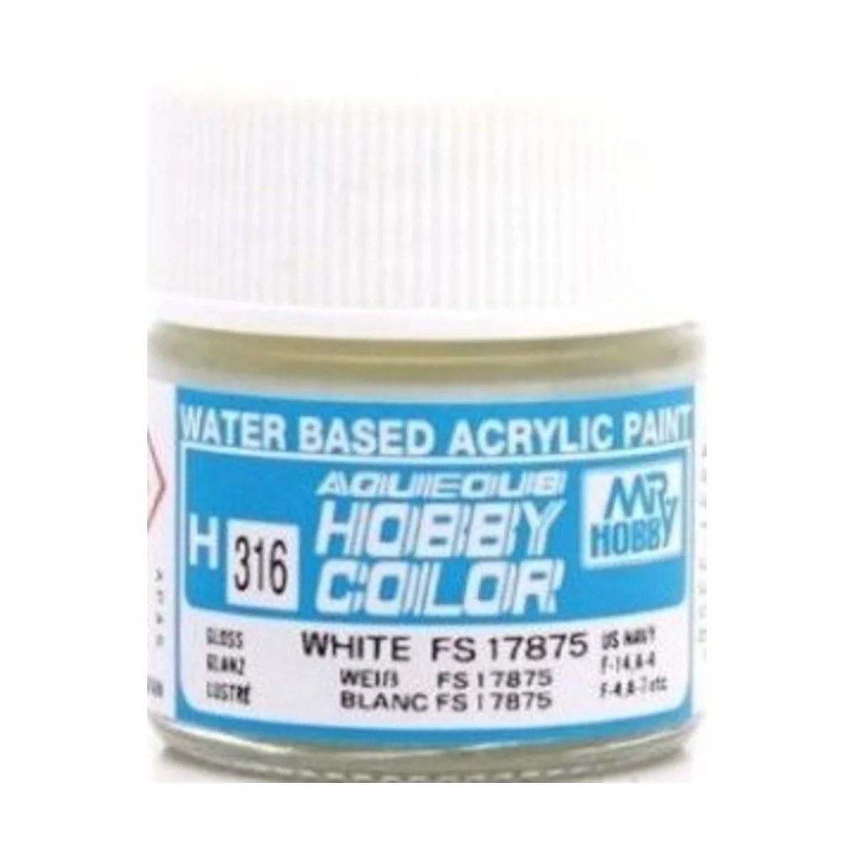 Mr Hobby -Gunze Aqueous Hobby Colors (10 ml) White FS 17875 - Mr Ho...
