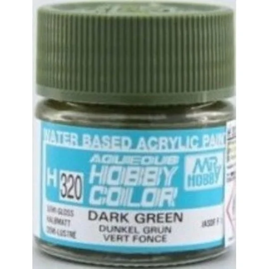 Mr Hobby -Gunze Aqueous Hobby Colors (10 ml) Dark Green - Mr Hobby ...