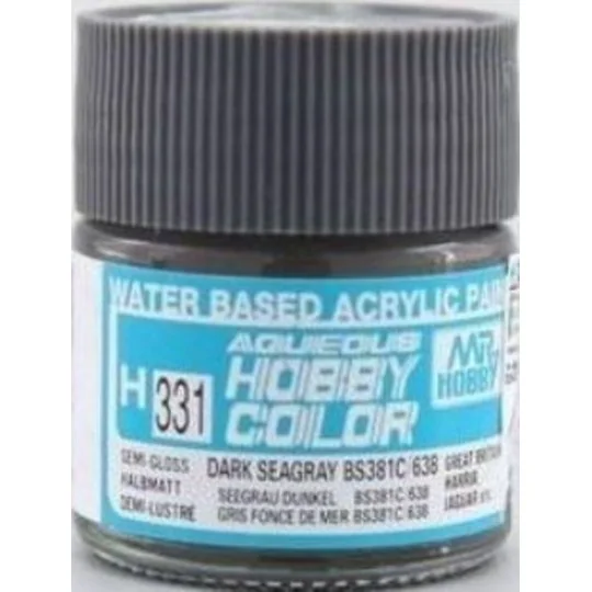 Mr Hobby -Gunze Aqueous Hobby Colors (10 ml) Dark Seagray BS381C/63...