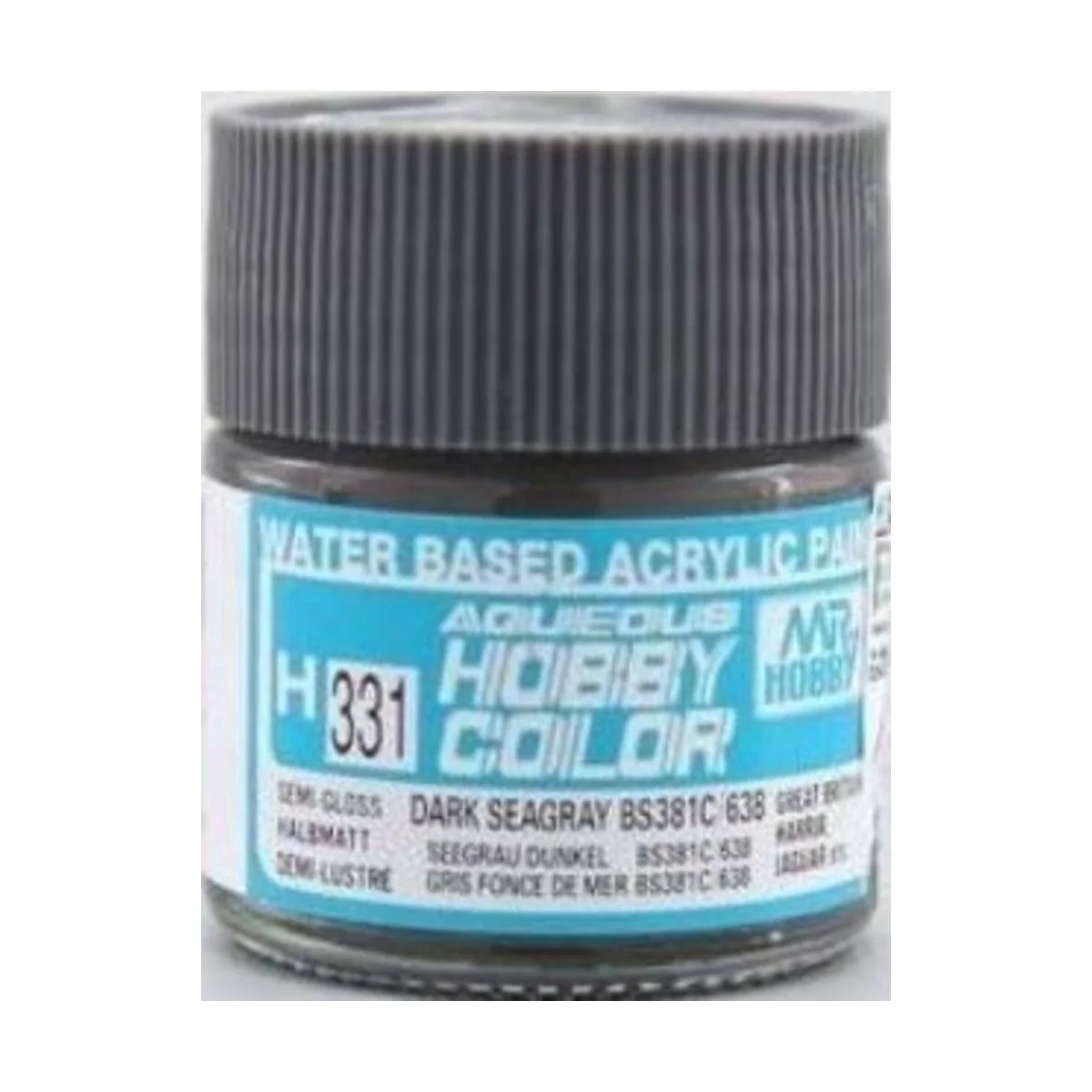 Mr Hobby -Gunze Aqueous Hobby Colors (10 ml) Dark Seagray BS381C/63...