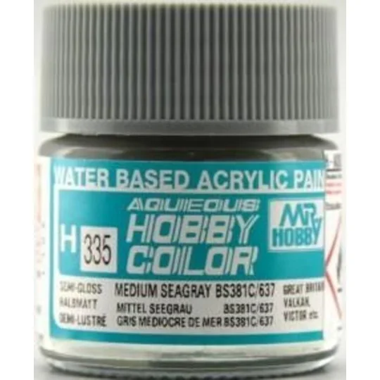 Mr Hobby -Gunze Aqueous Hobby Colors (10 ml) Medium Seagray BS381C/...