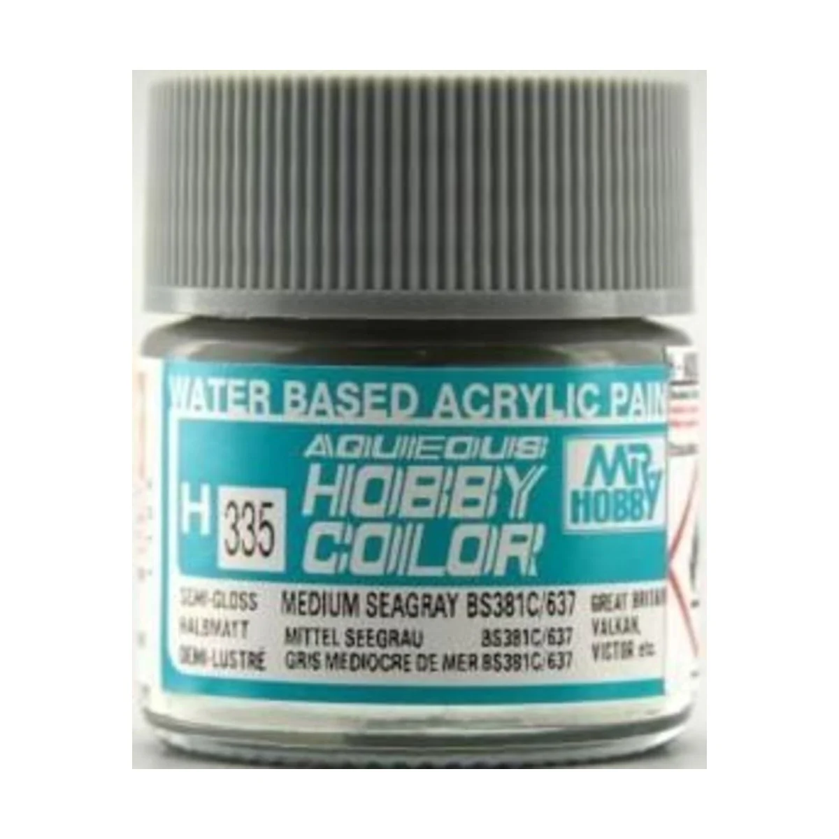 Mr Hobby -Gunze Aqueous Hobby Colors (10 ml) Medium Seagray BS381C/...