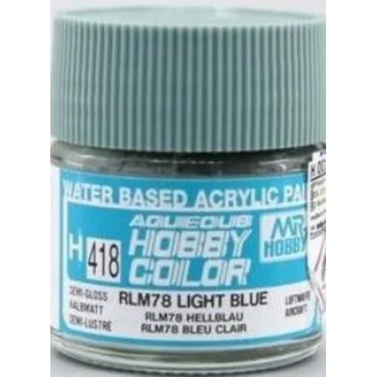 Mr Hobby -Gunze Aqueous Hobby Colors (10 ml) RLM78 Light Blue - Mr ...