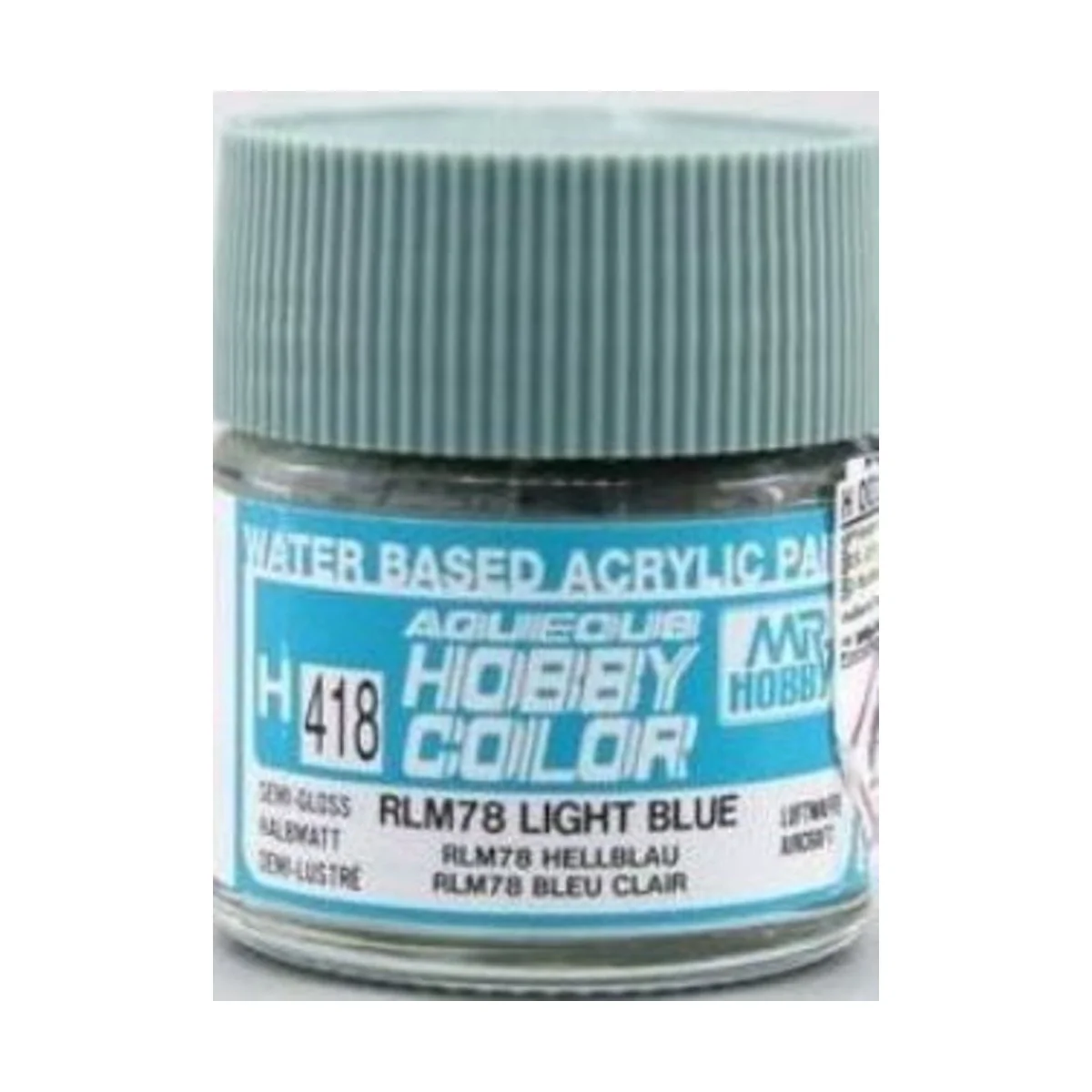 Mr Hobby -Gunze Aqueous Hobby Colors (10 ml) RLM78 Light Blue - Mr ...