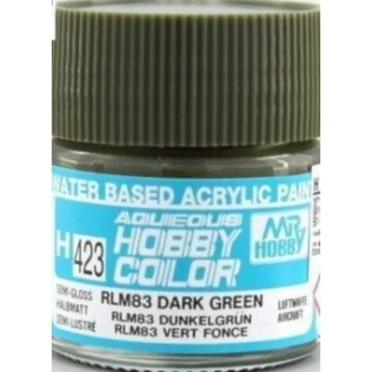 Mr Hobby -Gunze Aqueous Hobby Colors (10 ml) RLM83 Dark Green - Mr ...