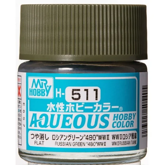 Mr Hobby -Gunze Aqueous Hobby Colors (10 ml) Russian Green "4BO - M...