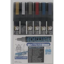 Mr Hobby -Gunze Gundam Marker Fine Edge Set 2 - Mr Hobby - Gunze GM...