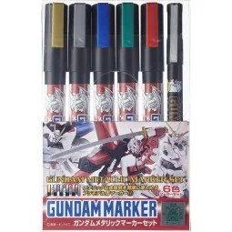 Mr Hobby -Gunze Gundam Metallic Marker Set - Mr Hobby - Gunze GMS-121