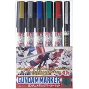 Mr Hobby -Gunze Gundam Metallic Marker Set - Mr Hobby - Gunze GMS-121