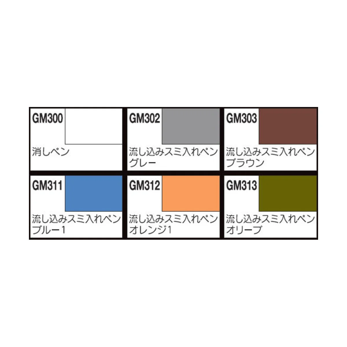 Mr Hobby -Gunze Gundam Pouring Inking Pen Set - Mr Hobby - Gunze GM...