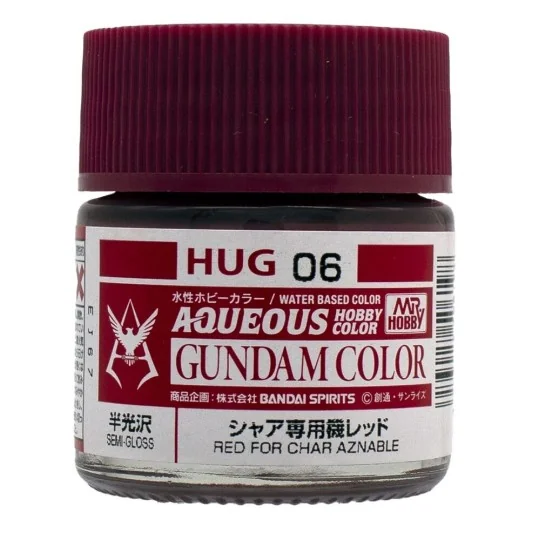 Mr Hobby -Gunze AQUEOUS GUNDAM COLOR (10ml) RED FOR CHAR AZNABLE - ...