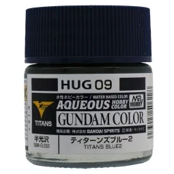 Mr Hobby -Gunze AQUEOUS GUNDAM COLOR (10ml) TITANS BLUE 2 - Mr Hobb...
