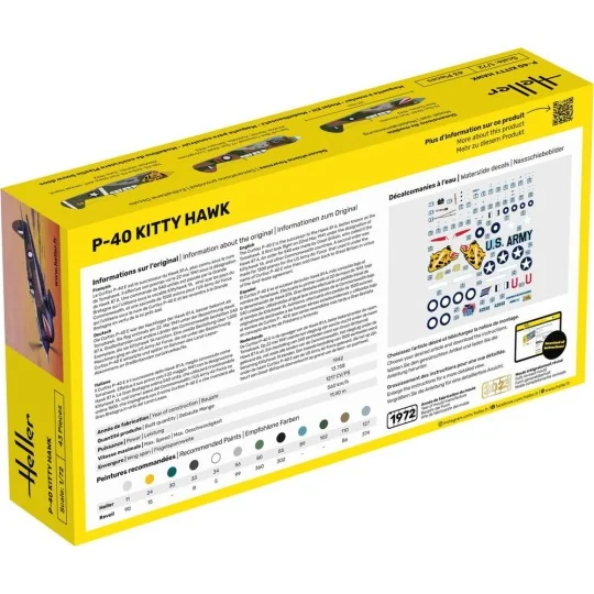 STARTER KIT P-40 Kitty Hawk, 1/72 - Heller 56266 STARTER KIT P-40 Kitty Hawk, 1/72 - Heller 56266