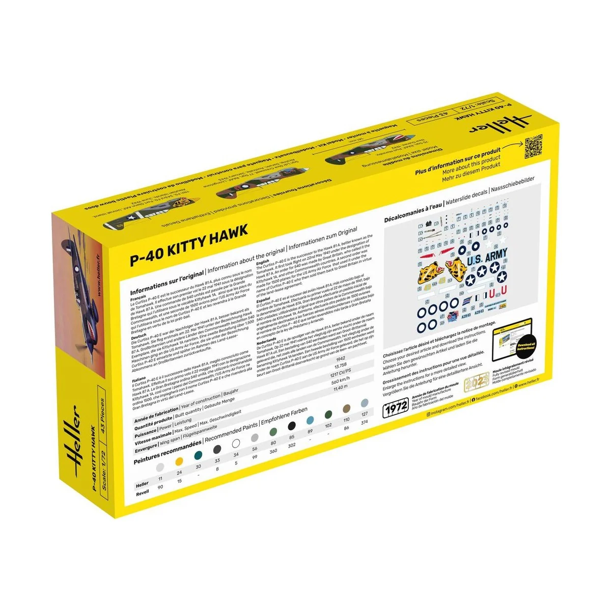 STARTER KIT P-40 Kitty Hawk - Heller 56266