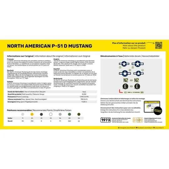 STARTER KIT P-51 Mustang - Heller 56268