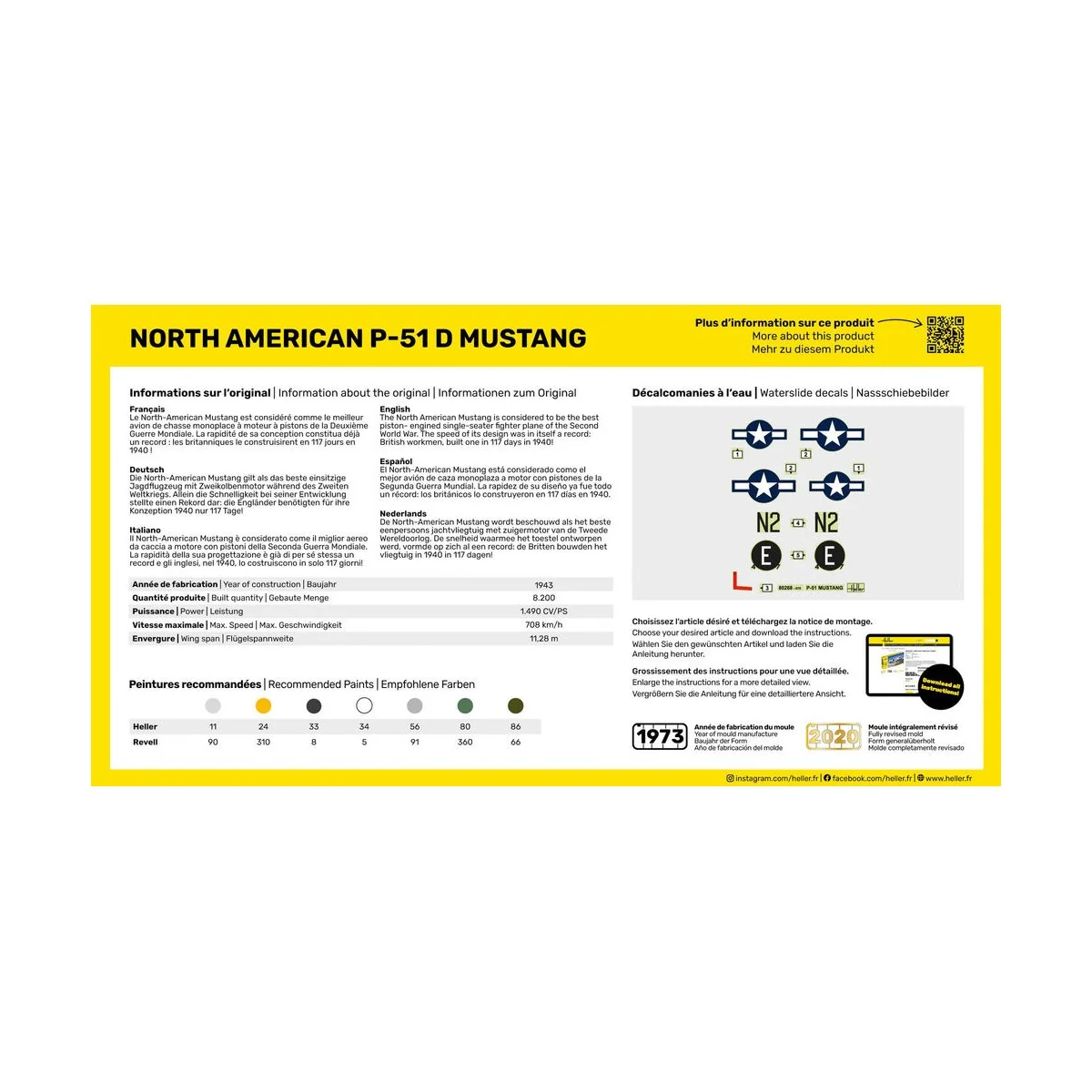 STARTER KIT P-51 Mustang - Heller 56268