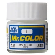 Mr Hobby -Gunze Mr. Color (10 ml) White - Mr Hobby - Gunze C-001