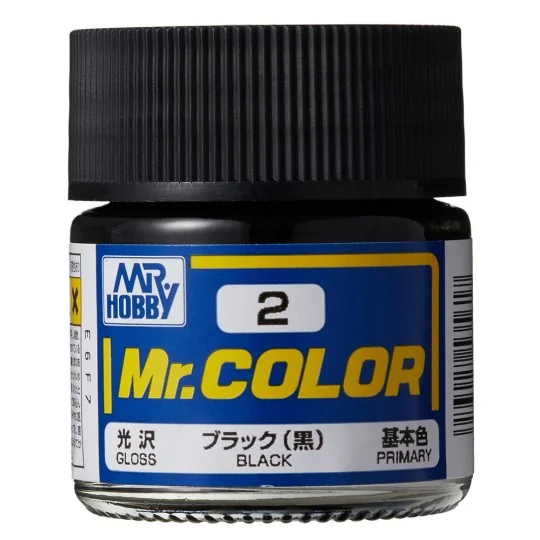 Mr Hobby -Gunze Mr. Color (10 ml) Black - Mr Hobby - Gunze C-002 Mr Hobby -Gunze Mr. Color (10 ml) Black - Mr Hobby - Gunze C-002