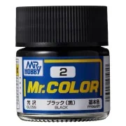 Mr Hobby -Gunze Mr. Color (10 ml) Black - Mr Hobby - Gunze C-002 Mr Hobby -Gunze Mr. Color (10 ml) Black - Mr Hobby - Gunze C-002
