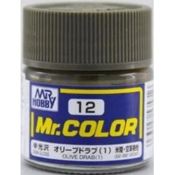 Mr Hobby -Gunze Mr. Color (10 ml) Olive Drab (1) - Mr Hobby - Gunze...