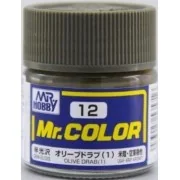 Mr Hobby -Gunze Mr. Color (10 ml) Olive Drab (1) - Mr Hobby - Gunze...