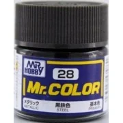 Mr Hobby -Gunze Mr. Color (10 ml) Steel - Mr Hobby - Gunze C-028
