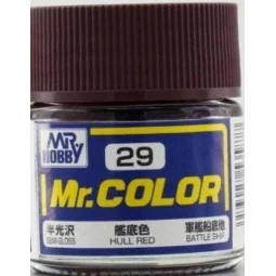 Mr Hobby -Gunze Mr. Color (10 ml) Hull Red - Mr Hobby - Gunze C-029