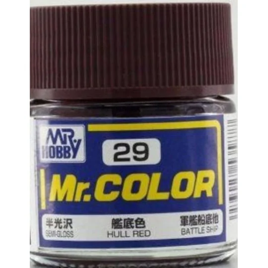 Mr Hobby -Gunze Mr. Color (10 ml) Hull Red - Mr Hobby - Gunze C-029