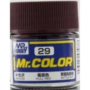 Mr Hobby -Gunze Mr. Color (10 ml) Hull Red - Mr Hobby - Gunze C-029