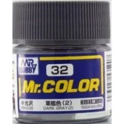 Mr Hobby -Gunze Mr. Color (10 ml) Dark Gray (2) - Mr Hobby - Gunze ...
