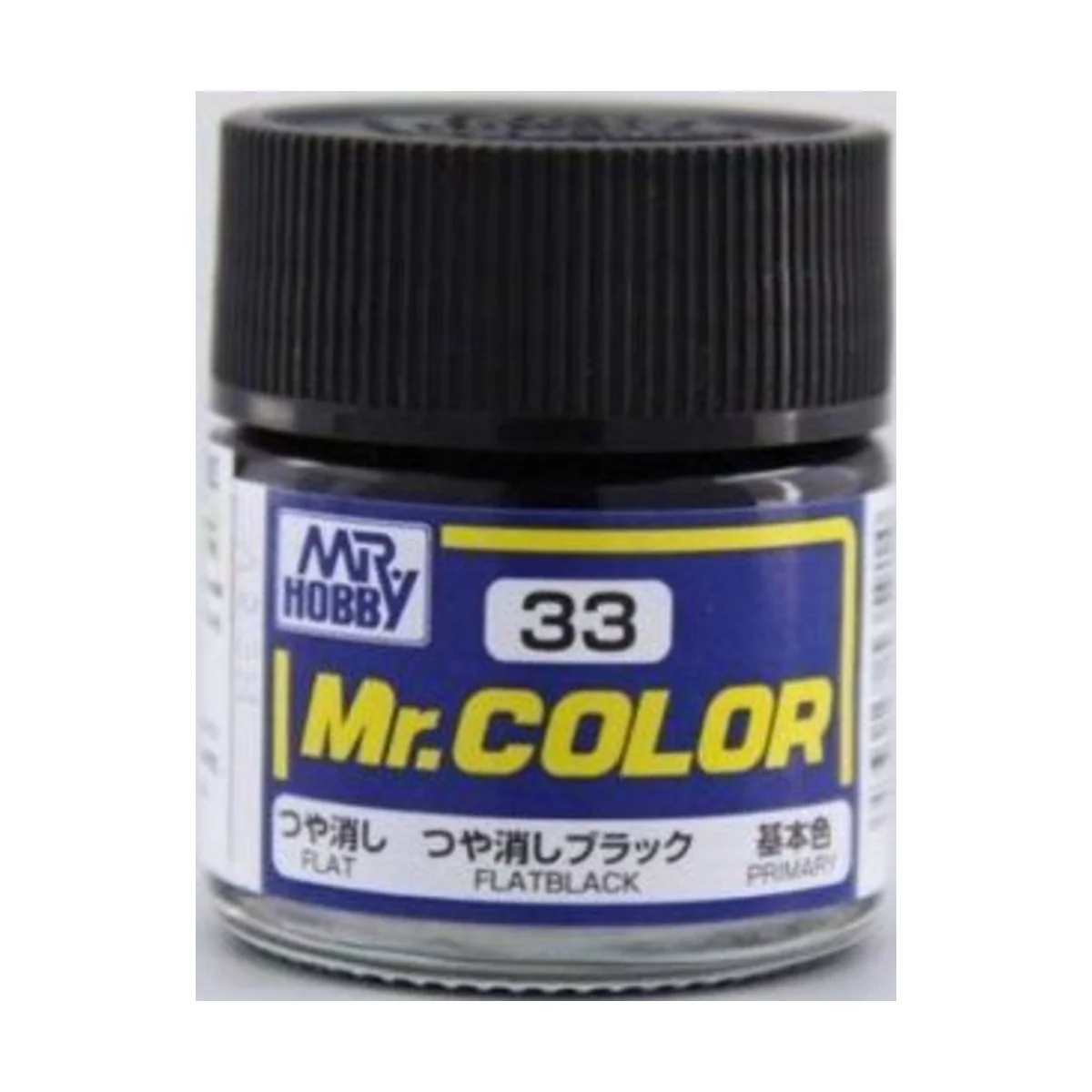 Mr Hobby -Gunze Mr. Color (10 ml) Flat Black - Mr Hobby - Gunze C-033