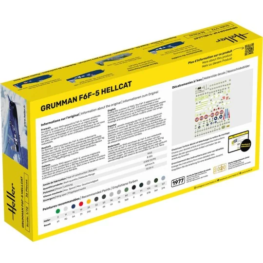 STARTER KIT F6F Hellcat, 1/72 - Heller 56272 STARTER KIT F6F Hellcat, 1/72 - Heller 56272